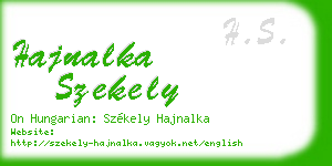hajnalka szekely business card